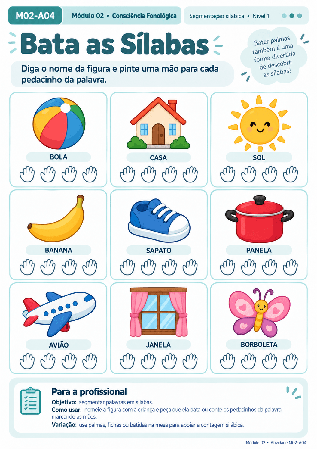 Atividade Bata as Sílabas