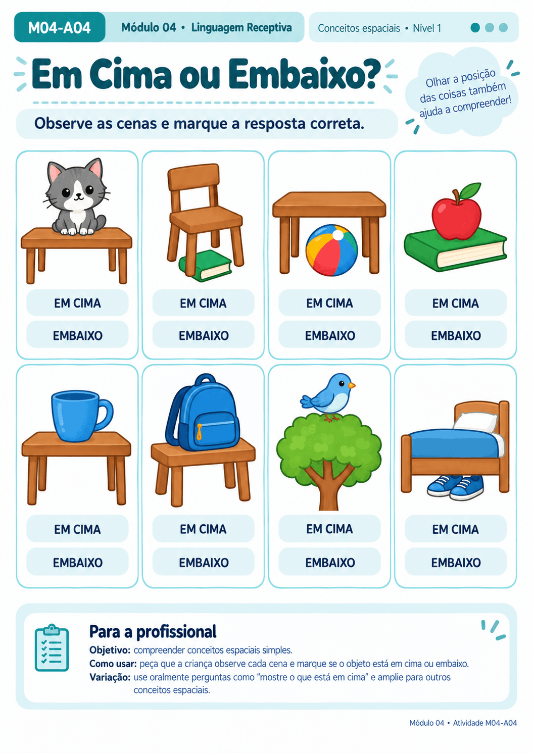 Atividade Em Cima ou Embaixo