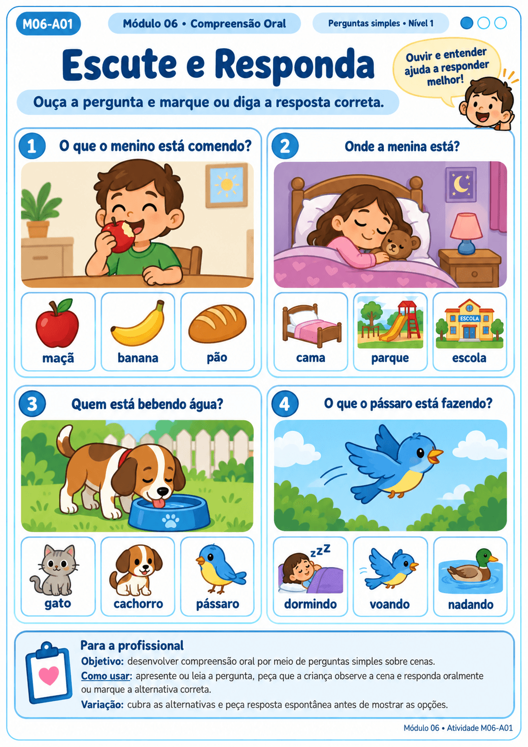 Atividade Escute e Responda