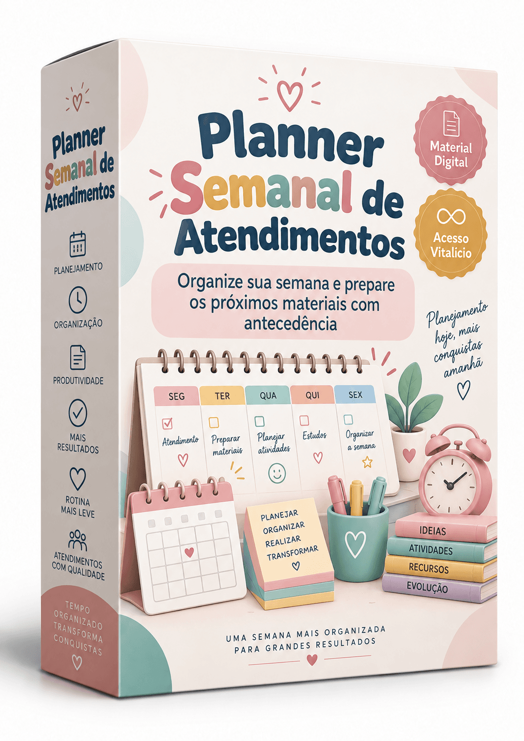 🎁 PLANNER SEMANAL DE ATENDIMENTOS — material bônus da Biblioteca Fono Pronta