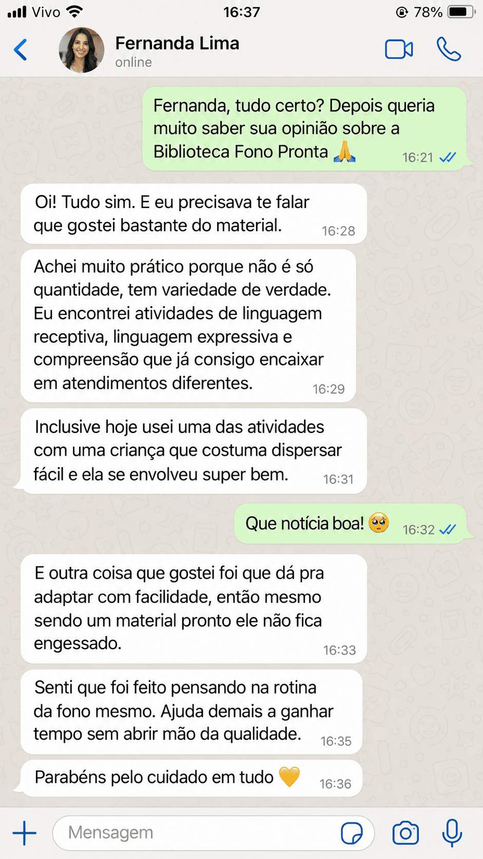 Depoimento de Fernanda Lima sobre a Biblioteca Fono Pronta